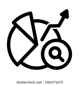 graph analysis icon isolated sign symbol vector illustration - high quality black style vector icons
