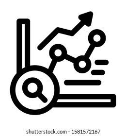 graph analysis icon isolated sign symbol vector illustration - high quality black style vector icons
