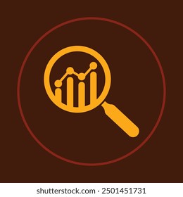 Graph analysis trendy icon abstract beautiful vector illustration colorful good artwork design.eps