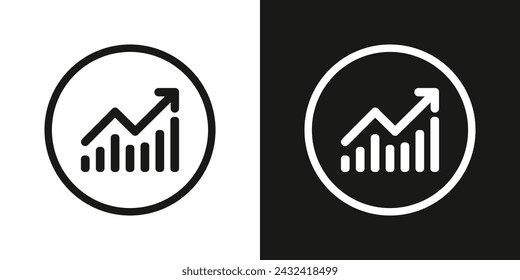 Graph analytics chart symbol web icon vector design	