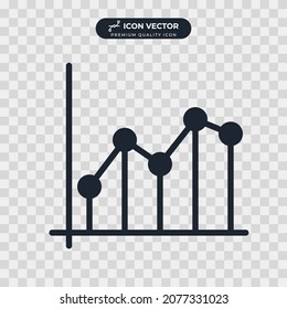 Graph analytics icon symbol template for graphic and web design collection logo vector illustration