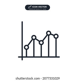 Graph analytics icon symbol template for graphic and web design collection logo vector illustration