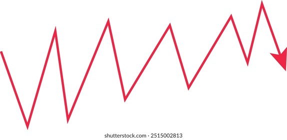 graph with arrow. business line graph with arrow transparent background