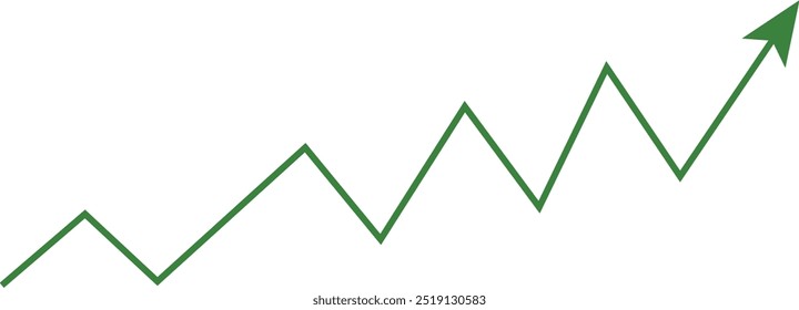 graph with arrow. business line graph with arrow transparent background