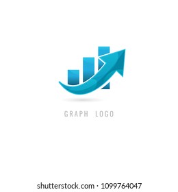 Graph arrow. Business. vector. on white background. icon. symbol. logo