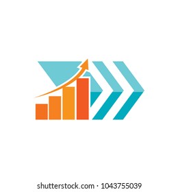 Graph Arrow Logo Icon Design