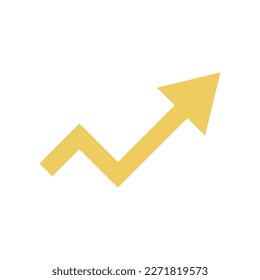 graph with arrow. vector illustration. career growth. ladder. success. arrow up stairs. schedule. business. flat icon, symbol, object or sign. web