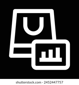 diseño de contorno de icono de bolsa gráfica