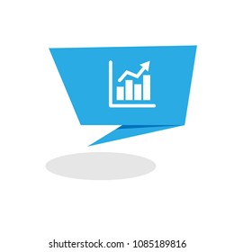 graph banner, origami vector illustration