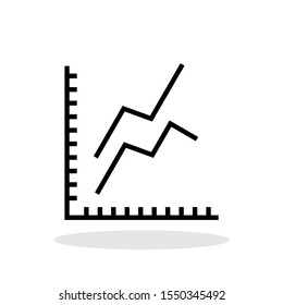 Graph bar icon in flat style. Analytics symbol for your web site design, logo, app, UI Vector EPS 10.
