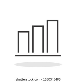 Graph bar icon in flat style. Analytics symbol for your web site design, logo, app, UI Vector EPS 10.