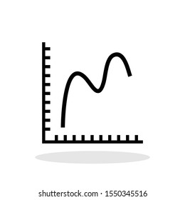 Graph bar icon in flat style. Analytics symbol for your web site design, logo, app, UI Vector EPS 10.