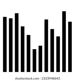Graph bar graph icon. Vector illustration. EPS 10.
