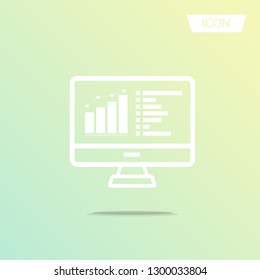 Graph bar graph vector icon,growing graph vector icon