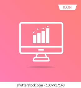 Graph bar graph vector icon,growing graph vector icon