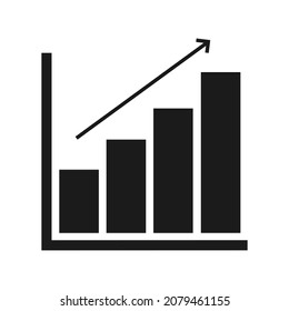 graph bars icon growth vector increase up illustration