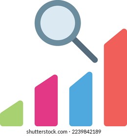 graph barVector illustration on a transparent background. Premium quality symmbols. Line Color vector icons for concept and graphic design. 
