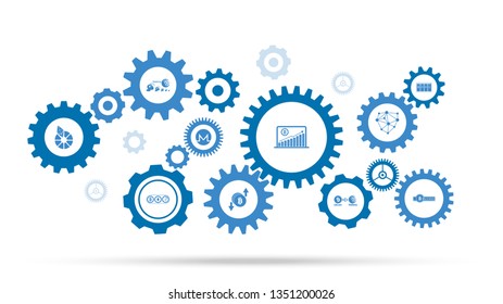 Up graph with bitcoin sign, cryptocurrency icon. From cryptocurrency set