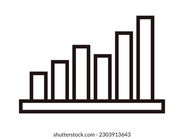 Graph Black Symbol auf weißem Hintergrund.