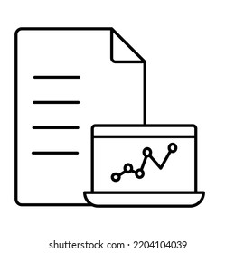 Graph Black outline Vector Icon


