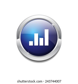 Graph Blue Vector Icon Button