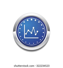 Graph Blue Vector Icon Button