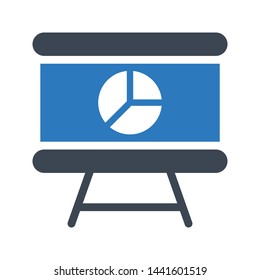 graph board glyph color vector icon