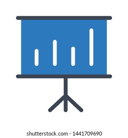 graph board glyph color vector icon