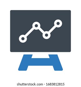 graph board vector glyph color icon 