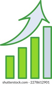 Gráfica colección de iconos de negocio con estilo de contorno verde. símbolo, set, web, línea, tecnología, internet, diseño. Ilustración vectorial