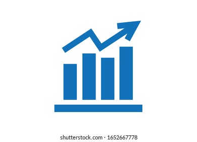 Graph of business Icon vector illustration