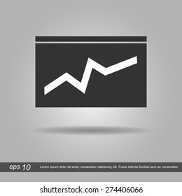 graph business  icon vector illustration eps10 on grey background