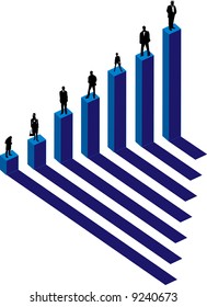 graph of business people