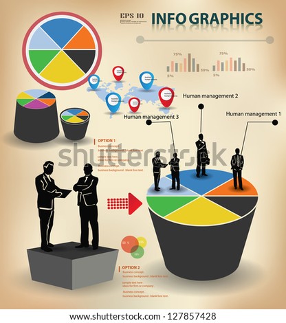 Graph and business peoples,infomation graphics,vector