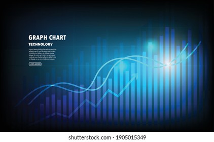 graph candle stick graph chart of stock market investment trading, Bullish point, Bearish point. trend of graph vector design.