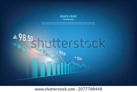 graph candle stick graph chart of stock market investment trading, Bullish point, Bearish point. trend of graph vector design.