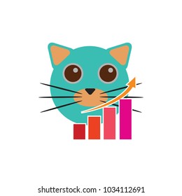 Graph Cat Logo Icon Design