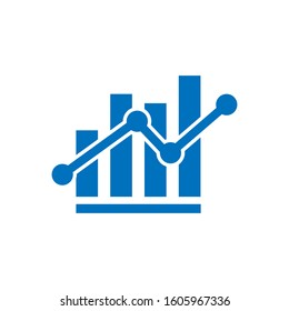 Graph, chart accounting finance icon glyph syle