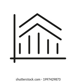Graph, Chart, Analytics, Info icon. Premium quality object. Vector sign isolated on a white background.
