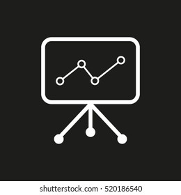 graph chart, business growth, vector icon, eps10