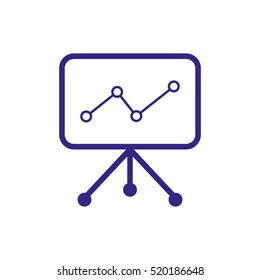 graph chart, business growth, vector icon, eps10