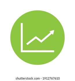 graph chart business icon vector