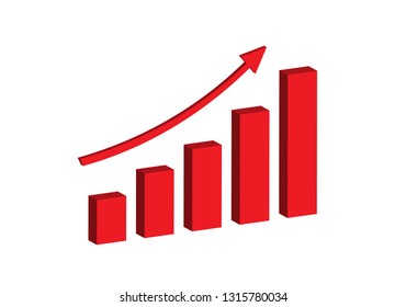 Graph and chart. Business Successful concept. Vector illustration