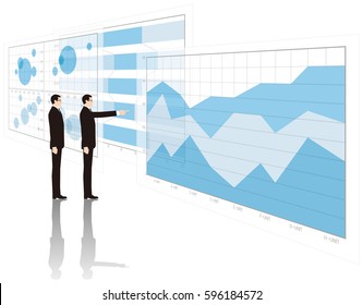 graph chart businessman