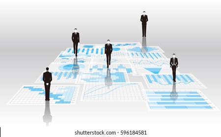 graph chart businessman