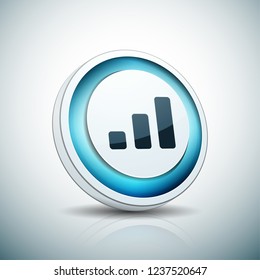 Graph chart button illustration