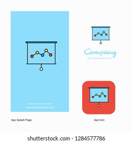 Graph chart  Company Logo App Icon and Splash Page Design. Creative Business App Design Elements