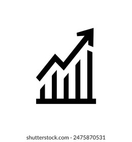 Graph chart economic icon. Money business increase design.