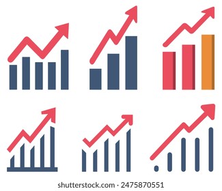 Graph chart economic icon. Money business increase design.