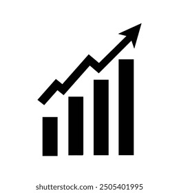 Graph chart economic icon. Money business increase design.
